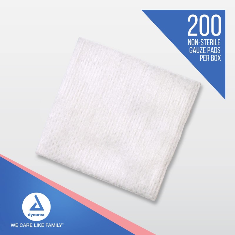 Dynarex Non-Woven Sponges, Non-Sterile Gauze, 2x2 and 4 Ply, Perfect