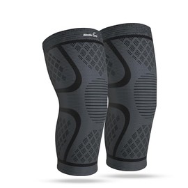 Wonder Care Pack Of 2 Knee Sleeve Brace Compression For Men And Women Support Running Workout Gym Hiking Sports