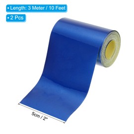 PATIKIL 2 Inch x 10 FT Reflective Tape, 2 Pack High Visibility Waterproof Conspicuity Outdoor Safety Warning Tape for Trailer Truck Car Bike, Blue