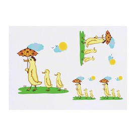 Azeeda 4 x 'Mutter Ente und Entenküken' Temporäre Tattoos - Wasserfest, Hautfreundlich & Ungiftig · Transfers in Verschiedenen Größen (TO00082026)