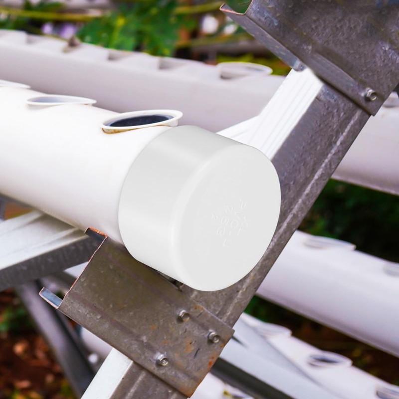 jojofuny2.5 Inch PVC Pipe End Cap Plug PVC Cap, 4pcs