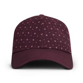 Kaluza Performance Pro Golf Cap - Classic Baseball Style - Prism Cross - One Size Fits All (52-62cm) Burgundy