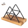 Walquicks Metal and Wooden Napkin Holder - Triangle Design for