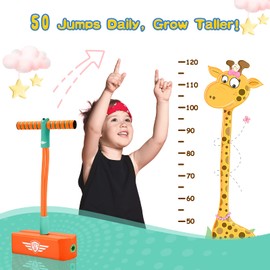 Toyzey Gifts for Boys Girls 3-12 Year Old,Indoor Toys for Kids Toys for 4-12 Year Old Toys for Age 5 6 7 Kids Christmas Toy 4-12 Year old Kids Pogo Jumper Stick Easter Gifts Orange