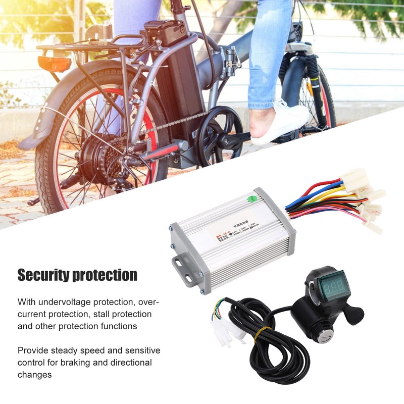 24V 800W Electric Bike Controller Thumb Throttle Handle Kit Lithium