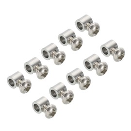 PATIKIL 5.3x6mm Wire Rope Clips, 20 Pcs Steel Cable Clamps 3.5mm Single Hole Wire Lock Rope Fittings Clip with M4*0.7 Screws for Cable