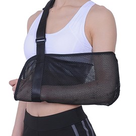 Armschlinge Schulter Einstellbar, Atmungsaktive Armschlaufe mit Schaumstoff Nackenpolster, Universal für linken rechten Arm, Schulterschlinge für gebrochenen Arm, Ellbogen, Ausgerenkte Schulter