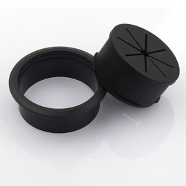 DuDuZui 6PCS Desk Grommet, Desk Cable Grommet 60mm Flexible Desk Cable Hole Covers Organize Office and Home Table Cable, with Hole Saw (60mm, Black)