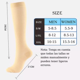 2 Pares Medias Calcetas De Compresión Circulation Venosa