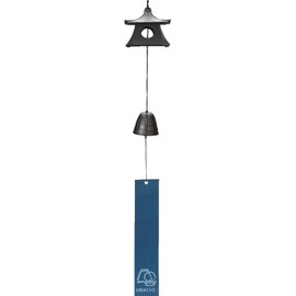 Iwachu 27102 Iwachu Wind Chime, Hanging Lantern, Small, with String, Black, Nambu Ironware
