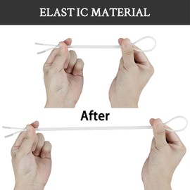 Endoto 2 Pairs Shoelaces for Hey Dude Elastic Strings Replacement Laces Shoes(Color:White,Size:22Inch)