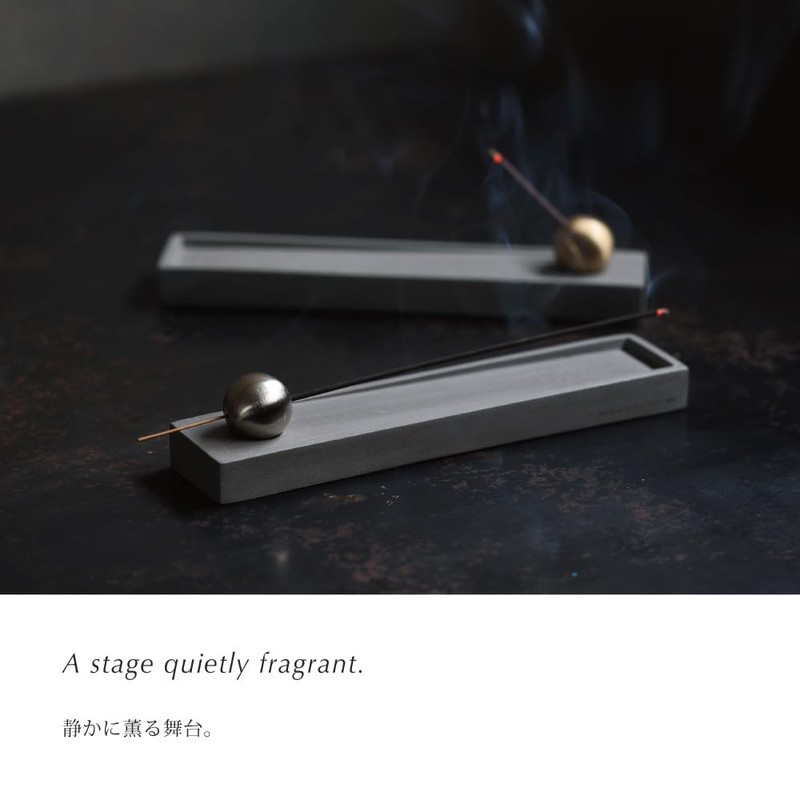 HUNT9 Domenico Argento Incense Holder Concrete Incense Holder Free Angle