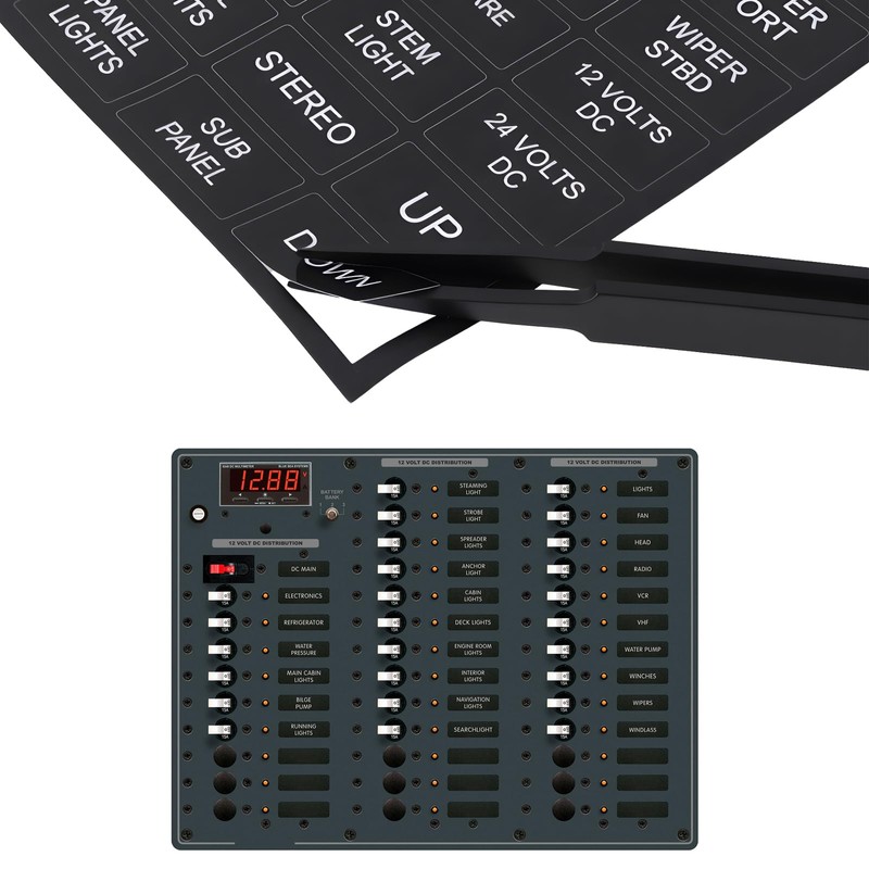 Briny River Pack of 96 Switch Label Sticker Boat Marine