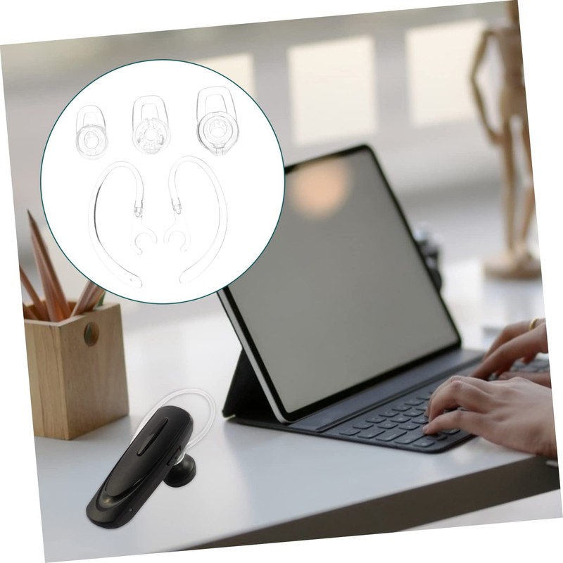 LABRIMP 3sets Ear Hooks Earbud Gel Replacement for Wireless Headset