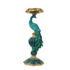 Peacock Pillar Candle Holders,Peacock Christmas Decorations Candlestick,14 inch