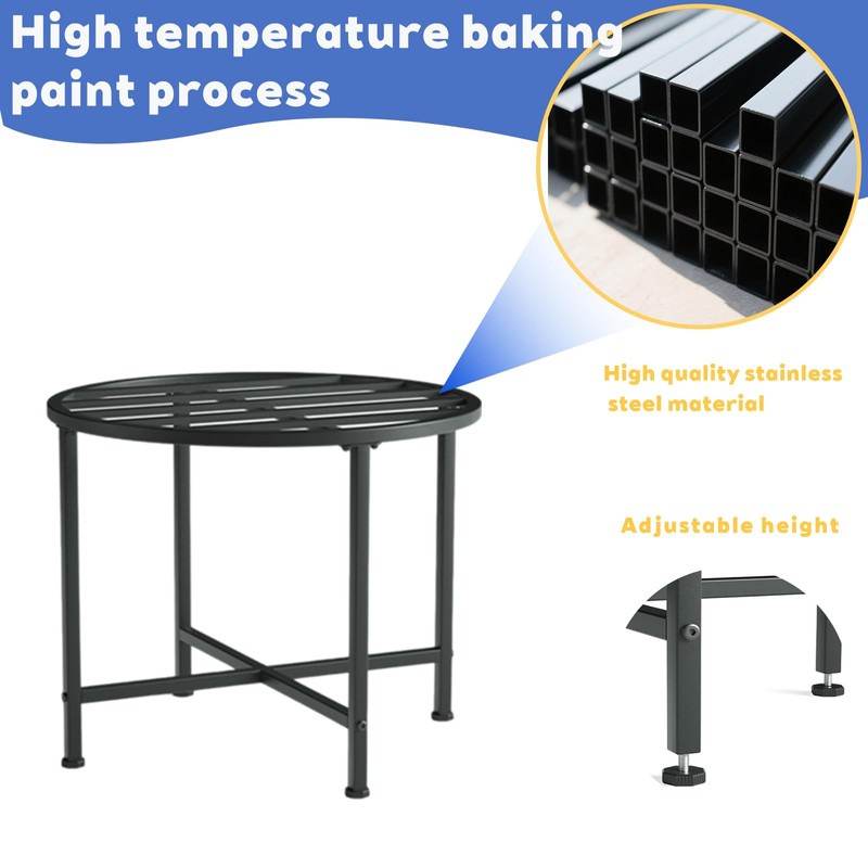 Rain Barrel Stand Heavy-Duty Stainless Steel- Supports 45/50/55 Gallon Plastic