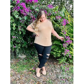 STYLEWORD Women's Leopard Print T Shirts Short Sleeve Color Block Raglan Casual Tunic Tops(Apricot-297,L)