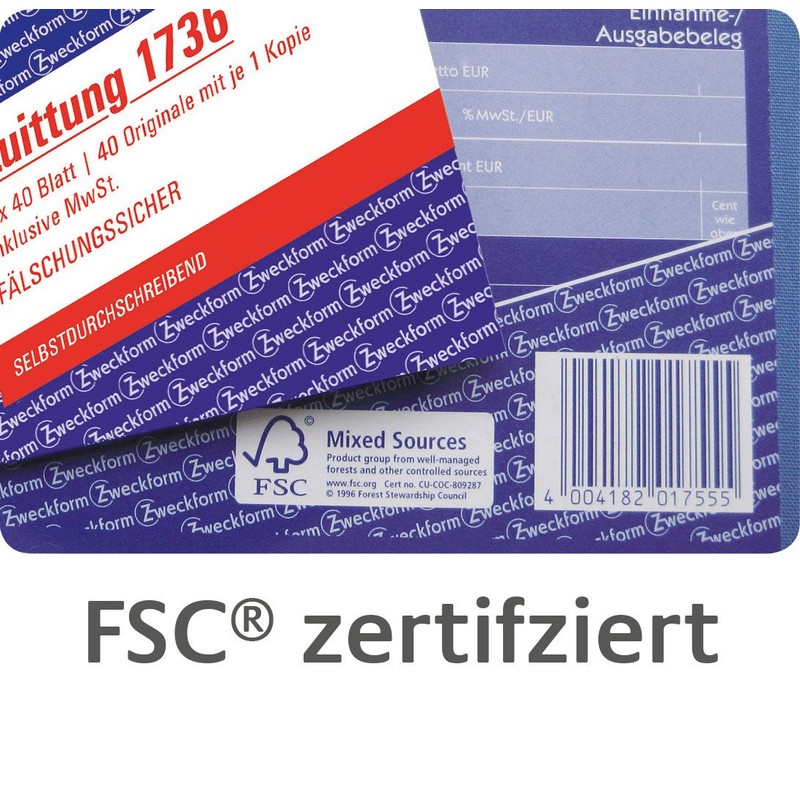 Avery Zweckform© 1756 cashbook, A4, compatible with control rails 300,