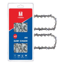 2-Pack 16 Inch Chainsaw Chain R55, 3/8” LP Pitch, .043” Gauge 55 Drive Links Compatible Replacement for 16 Inch Bar fits Stihl, McCulloch and More