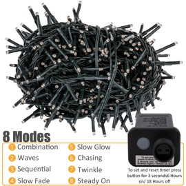 Ogrmar 82 ft 1000 LED Christmas Cluster Lights 8 Modes Christmas String Lights with Timer Function & Connectable for Xmas Home Garden Wedding Party Xmas Tree Indoor Outdoor Decor (1000, Warm White)
