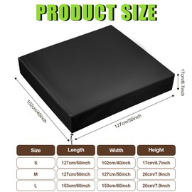 Square Sandbox Cover, Waterproof Sand Box Cover with Drawstring Closure Black 420D Oxford Cloth Protective Outdoor Sandpit Pool Lid for Kids Away from Rain (S, 50x40x6.7in)