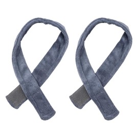 NOLITOY 2pcs Perm Hair Salon Headband Face Wash Hat Tinted Makeup Turban Hair Dye Supplies Hair Color Headcover Face Wash Head Cosmetic Towel Cotton Grey