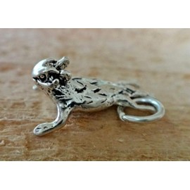 Wholesale Charms Sterling Silver 3D 15x10x6mm Texas Horned Toad Frog Charm