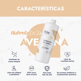 Hebbe Hidrolato Avena 500ml Tónico Calmante Piel Cabello