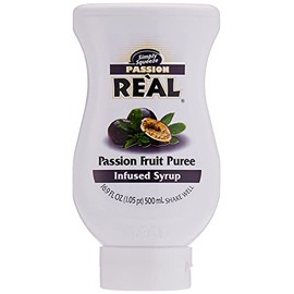 Real Infused Exotics Passion Fruit Puree Infused Syrup, Vegan Friendly, Kosher, 16.9 Fluid Ounce (Pack of 6)