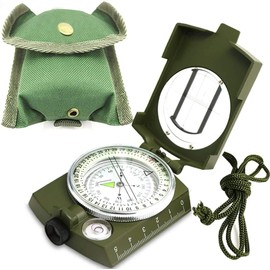 ydfagak Compass, Waterproof Hiking Military Navigation Compass with Fluorescent Design,Perfect for Camping Hiking and Other Outdoor Activities