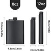 2 Pack Hip Flasks for Liquor, 8 Oz & 12