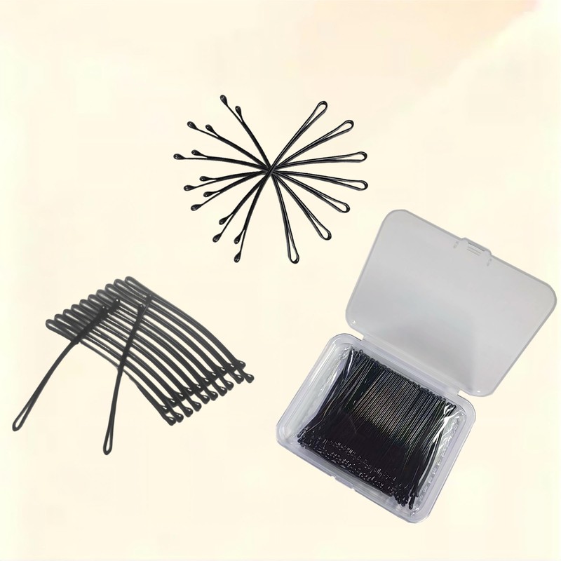 100 Pcs Curved Bobby Pins, 2.2 Inch Black Hair pins
