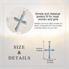 AINFQY Cross Chain Sterling Silver Abalone Celtic Cross Pendant Necklace