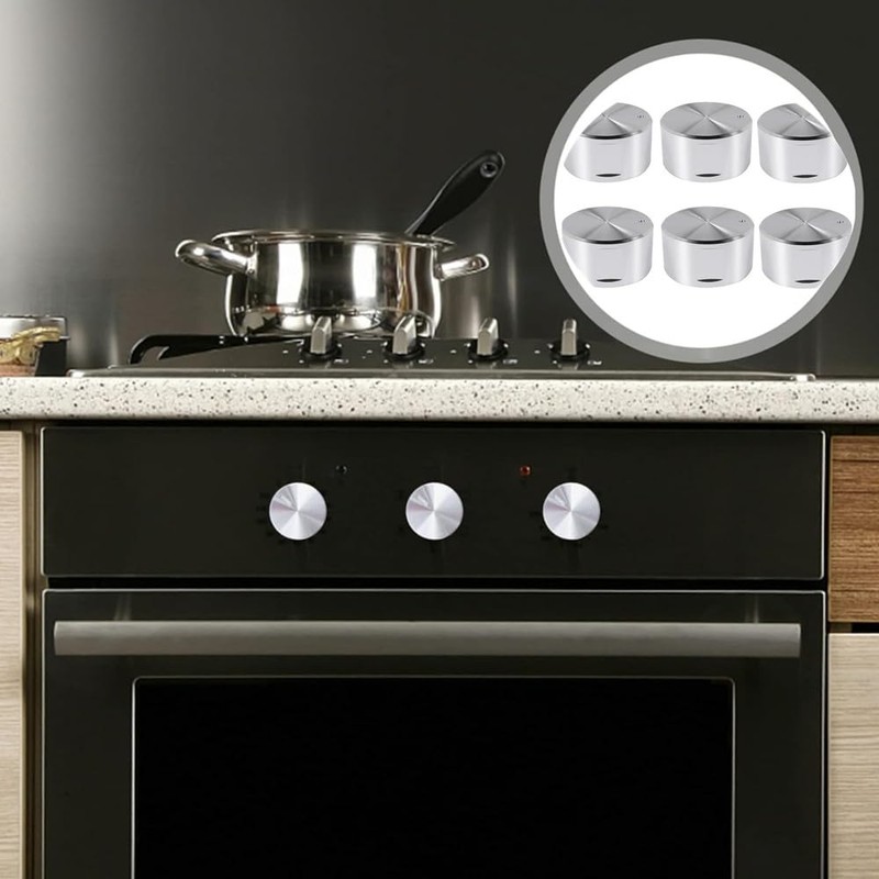 Metal Gas Stove Knobs,6 Pcs Gas Stove Knobs 6mm Cooker