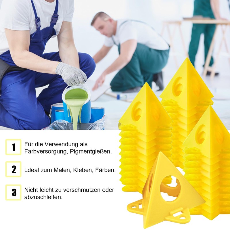 Pyramid Stand, 30 Pieces Yellow Cone Stand Paint Stand, Painter's