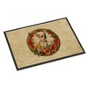 Caroline's Treasures DAC2341MAT Chihuahua Christmas Flowers Doormat Front Door Mat