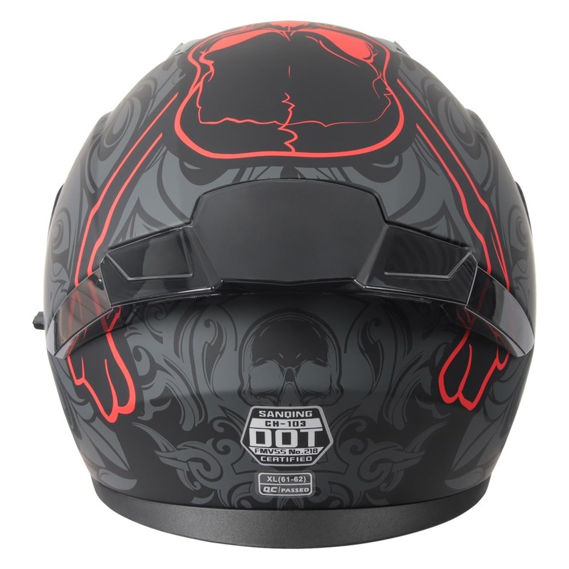 SPARK Adult Modular Motorcycle Helmet Dot Certified Flip-Up Dual Visor