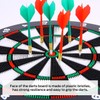 Theefun Safety Dart Board Set -16 Inch Rubber Dartboard Game