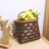 SHCMSADO Bamboo Storage Basket for Wall Woven Mounted Basket for