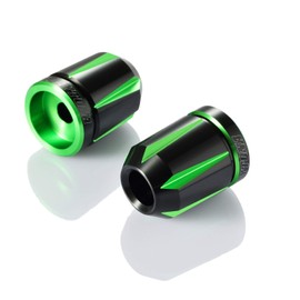 Daytona 93137 Premium Zone Motorcycle Bar Ends, For Kawasaki (M8), Scratch Type, Lime Green