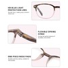 JM Blue Light Reading Glasses for Women with Spring Hinge,