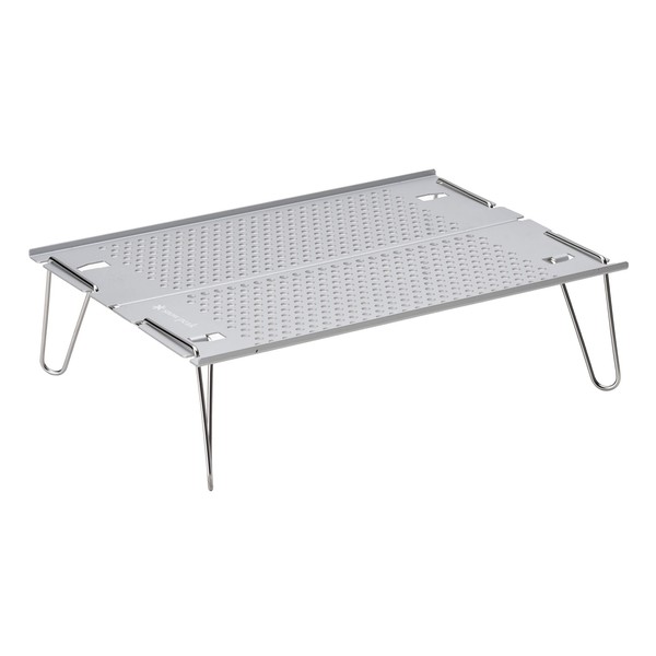Snow Peak Ozen Solo Table, SLV-171, Aluminium, Lightweight for Backpacking, Designed in Japan, Lifetime Product Guarantee