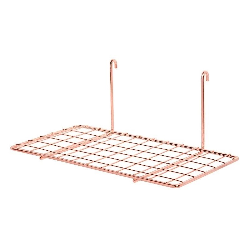 Realspace Rose Gold Wire Hanging Organizer System, Shelf Attachment