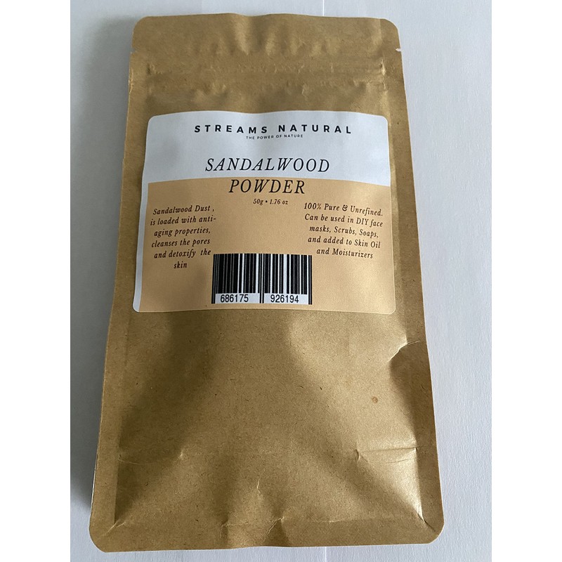 100% Pure Sandalwood Powder-50g by Streams Natural