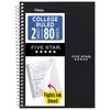 Five Star Spiral Notebook, 2 Subject, College Ruled Paper, 6"