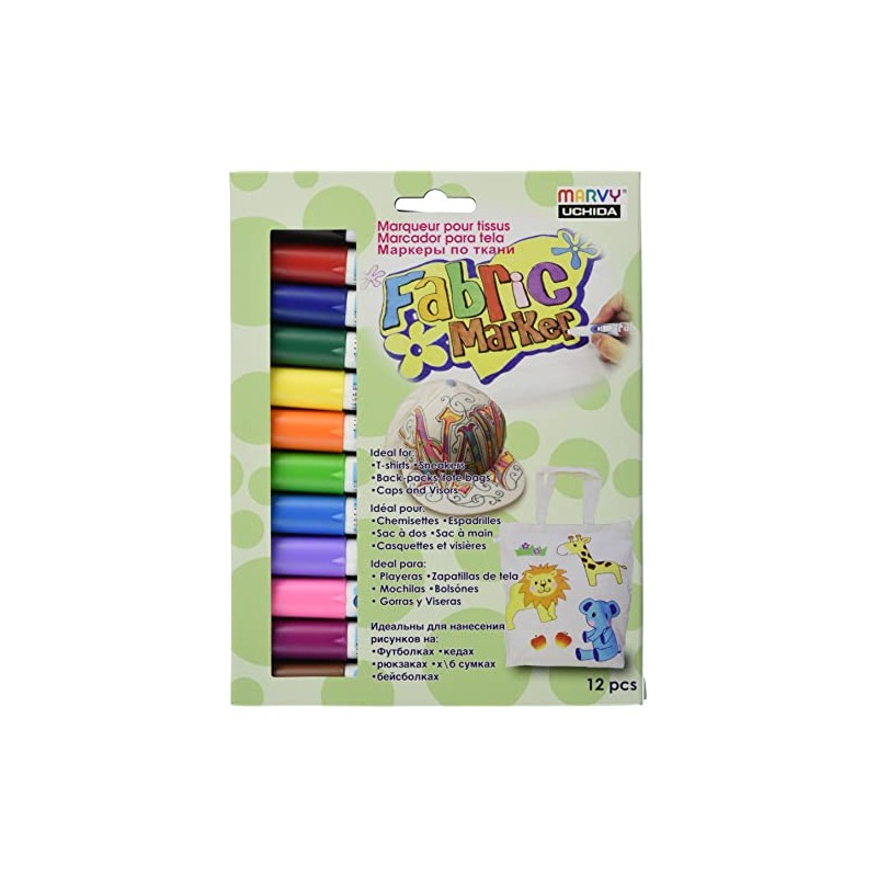 Marvy 560 Fabric Marker Set of 12 Colors 560-12A
