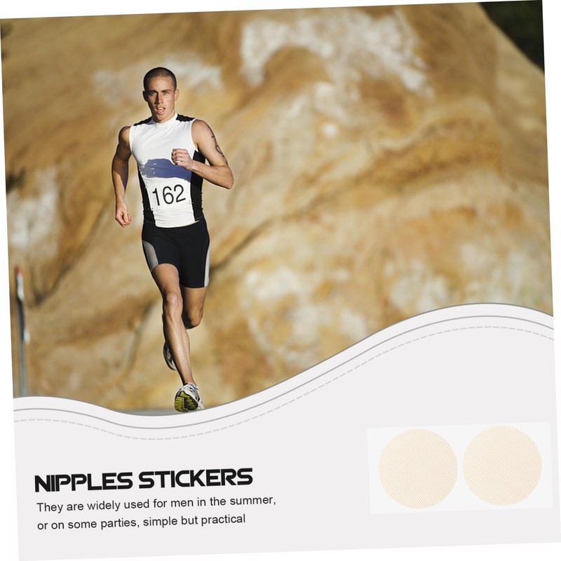 ORFOFE 50pairs for Sports Chest Patch Male Shields Breathable Pads
