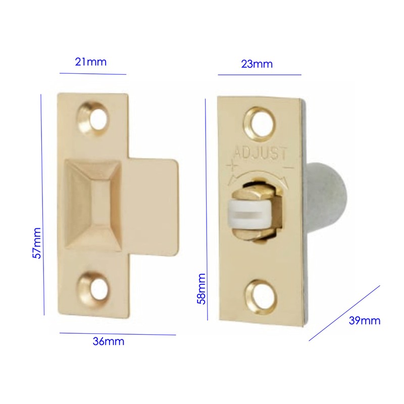 Adjustable Roller Catch Spring Loaded Latch Lock for Internal Doors
