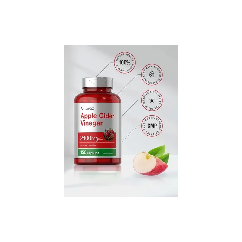 4pc Apple Cider Vinegar Para Eliminartoxinas Vitaminas