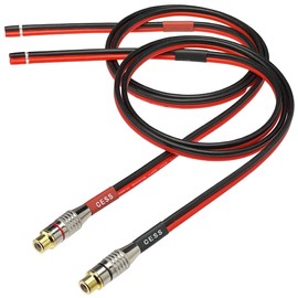 CNCESS CESS-063-3f Silicone Speaker Wire 14 AWG with Phono RCA Female Jack, 2 Channels (3 Feet)